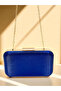 Navy Blue Color Glittery Satin Women's Evening Dress Bag - 7