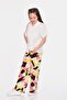Viscose Relaxed Fit Wide Leg Patterned Girls' Trousers - 5