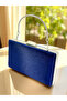 Navy Blue Color Glittery Satin Women's Evening Dress Bag - 2