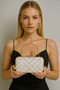 Ecru Porcelain Pearl Stone Women's Evening Dress Bag