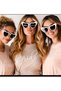 Hearted Bride Groom Bridesmaid Sunglasses Set of 5 Pairs of 10 Wedding Engagement Bride after Birthday Party - 5
