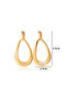 Ceris Gold Retro Style Water Drop Earrings - 5