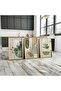 Natural Wood Framed Uv Printing Set of 3 Abstract Pattern Paintings – Modern & Stylish Wall Decor - 3