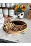Bamboo Snack Bowl with Dividers and Lid Large Size – 3-Compartment Presentation Container with Clear Lid, Natural Bamboo Bowl