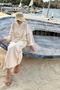 Shell Detailed 100% Cotton Beige Dress - 3