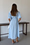 Women's Lightweight Transparent Basic Front Tie Muslin Dress 1105 - 7