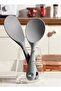 22.5 cm High Heat Resistant Hard Tip 2 Pcs Gray Rice Spoons