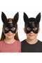 Delux Series Show Product Different Model Black Color Made from Fabric Material Eva Rabbit Mask 19X15 cm - 3