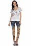 Wd440 Orange Hand Painted Women's Jeans - 5