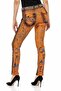 Wd445 Orange Slim Fit Women's Jean Trousers - 4