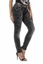 Wd477 Dark Gray Jeans with Stitching Detail - 3