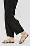 Beige Cross Adjustable Velcro Sandals - 3