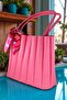Pleated Strap Shoulder Bag, Accordion Bag, Ribbon, Pleated Shoulder Bag. - 4