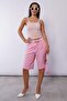 Pink Pleated Women's Bermuda Shorts Mg2483 - 6