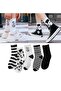 5 Pairs Unisex Cow Model College Tennis Socks Perfumed - 2