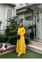 Yellow Muslin Skirt Loose Suit - 2