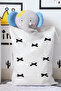 100% Cotton Linen Toy Bag with Bow – 50X70 cm |   Large Cloth Storage Bag with Natural Fabric - 2