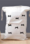 100% Cotton Linen Toy Bag with Bow – 50X70 cm |   Large Cloth Storage Bag with Natural Fabric - 3