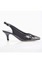 Nish Exclusive 2543 Women's Open Back Decorated Heeled Shoes