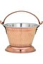 Double Wall Copper Gravy Bucket Traditional Indian Style Serving Bucket for Gravies - 2