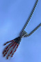 Skeleton Hand Handcrafted Stainless Steel Chain Men's Necklace - 5