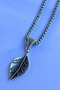 Leaf Handcrafted Stainless Steel Chain Men's Necklace - 3