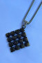 Square Pattern Handcrafted Stainless Steel Chain Men's Necklace - 5