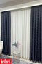 Anthracite Puffy Tassel Curtain, Pompom, Curtain with Tight Pleats, Linen Panel, Single Wing Curtain - 5