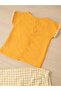 Yellow Ecru Shirt Checked Trousers Baby Boy Muslin Summer Suit - 7