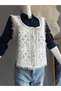 Women's Lace Detail Buttoned Knitwear Vest - 3