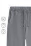 100% Cotton Single Jersey Compact Combed Cotton Fabric Men's Pajama Bottoms Gray Comfortable Fit with Pockets Elastic Drawstring Anti-Sweat Breathable Flexible - 3