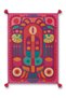 Nora Art Pink Themed Abstract Patterned Tasseled Woven Base Carpet Noraart47Pink