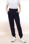 Girls' Knitted Cotton Combed School Trousers – 100% Cotton – Elastic Waist and Leg – Black Color - 2