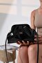 Women's Patent Leather Clutch Portfolio Daily and Evening Dress Drawstring Detailed Strap Hand and Shoulder Bag - 3