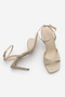 Women's Blunt Toe Ankle Strap Classic Heeled Sandals Vados Ecru - 8