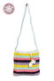- Emine 9106 Hand Knitted Wooden Bead Detailed Colorful Striped Model Shoulder Bag