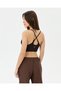 Brown Ecovero ™   Bustier with Chest Pads and Gathered Straps - 5