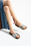 Silver Single Buckle Slippers - 3