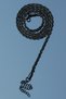Steel Auger Rope Necklace 3 mm Black Color |   No Tarnish, Unisex, 2 Years Warranty