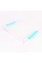 Luxury Clear Acrylic Square Serving Tray With Handle, Sky Blue, 44 X 30 X 4 Cm - For Desserts