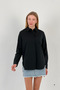 Women's Flexible Summer Tight Slim Fit Basic Black Shirt