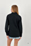 Women's Flexible Summer Tight Slim Fit Basic Black Shirt - 5