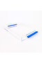 Luxury Clear Acrylic Square Serving Tray With Blue Handle - 44 X 30 X 4 Cm - For Serving Sweets