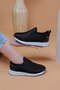 Marek Black Color Parachute Fabric Women's Sports Shoes - 4