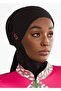 Hijab Bonnet- Pink Logo Black