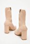 Women's Heeled Boots Beige - 4