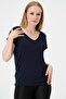 Women's Back V Neck T-shirt V Neck T-Shirt - 5