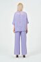 Women's Satin Suit Shiny Satin Pants Blouse - 6
