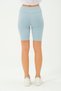 Women's Gathering High Waist Short Leggings Stretchy Sports Leggings - 7
