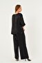 Women's Satin Set Satin Trousers And T-Shirt Dress - 6